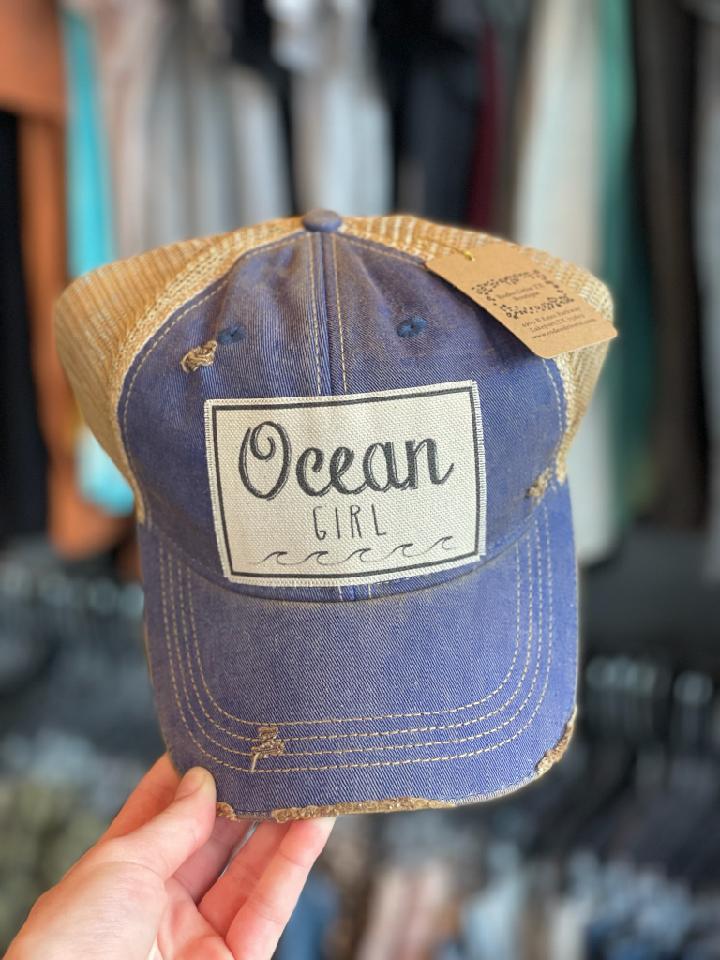 Ocean Girl Vintage Style Cap